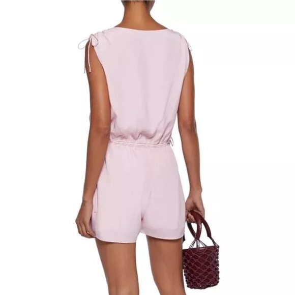 New JOIE Keona ruched crepe de chine romper, size xs - Picture 2 of 4